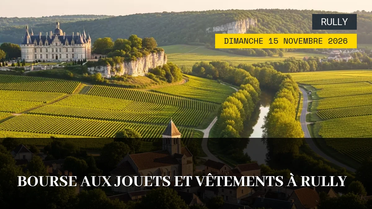 Affiche de l'événement : Bourse aux Jouets et Vêtements à Rully – Dimanche 15 Novembre 2026