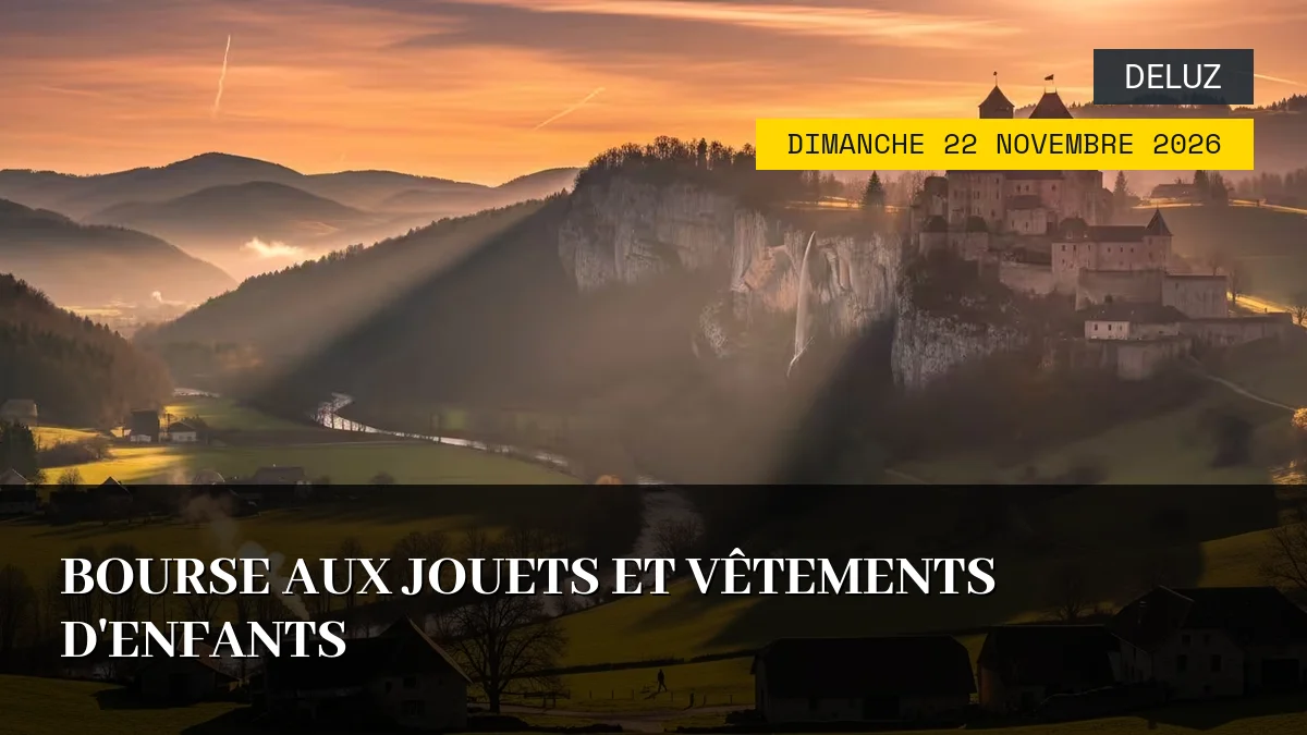 Affiche de l'événement : Bourse aux Jouets et Vêtements d&rsquo;Enfants – Dimanche 22 Novembre 2026