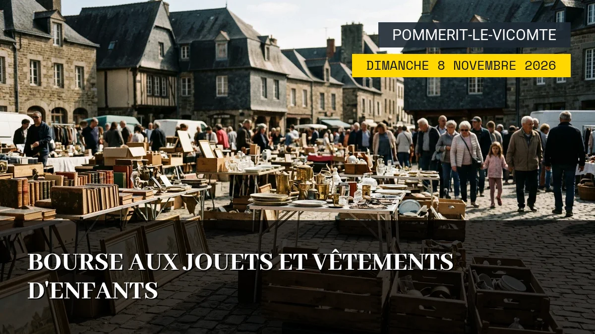 Affiche de l'événement : Bourse aux Jouets et Vêtements d&rsquo;Enfants – Dimanche 8 Novembre 2026
