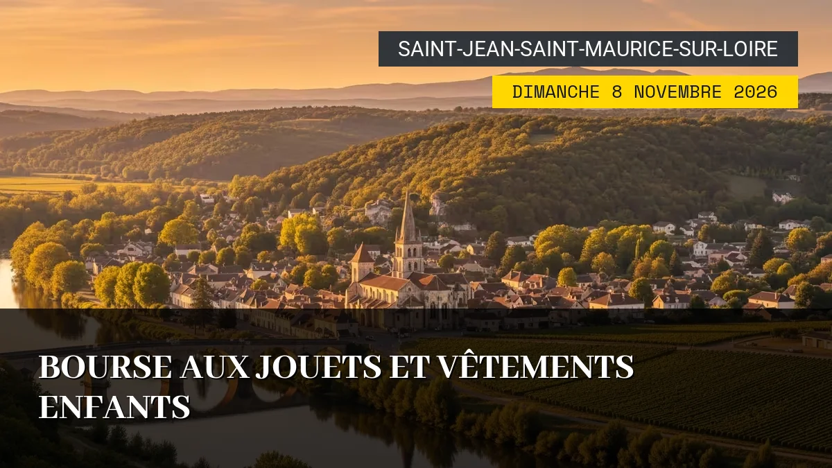 Affiche de l'événement : Bourse aux Jouets et Vêtements Enfants – Dimanche 8 Novembre 2026