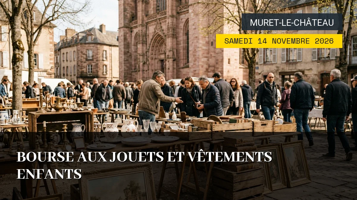 Affiche de l'événement : Bourse aux Jouets et Vêtements Enfants – Samedi 14 Novembre 2026