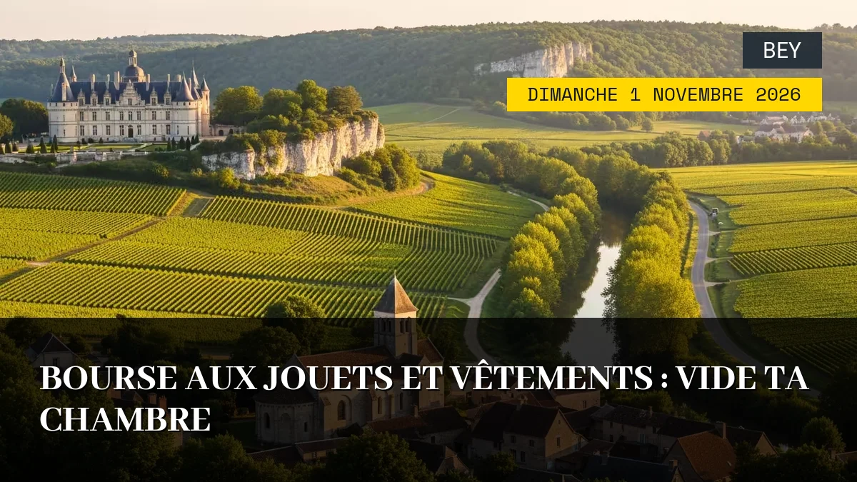 Affiche de l'événement : Bourse aux Jouets et Vêtements : Vide ta Chambre – Dimanche 1 Novembre 2026