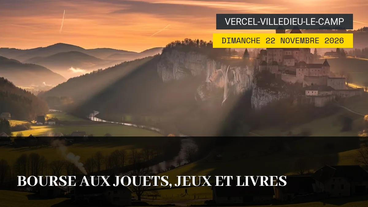 Affiche de l'événement : Bourse aux Jouets, Jeux et Livres – Dimanche 22 Novembre 2026