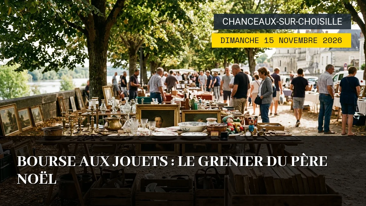 Affiche de l'événement : Bourse aux jouets : Le grenier du Père Noël – Dimanche 15 Novembre 2026