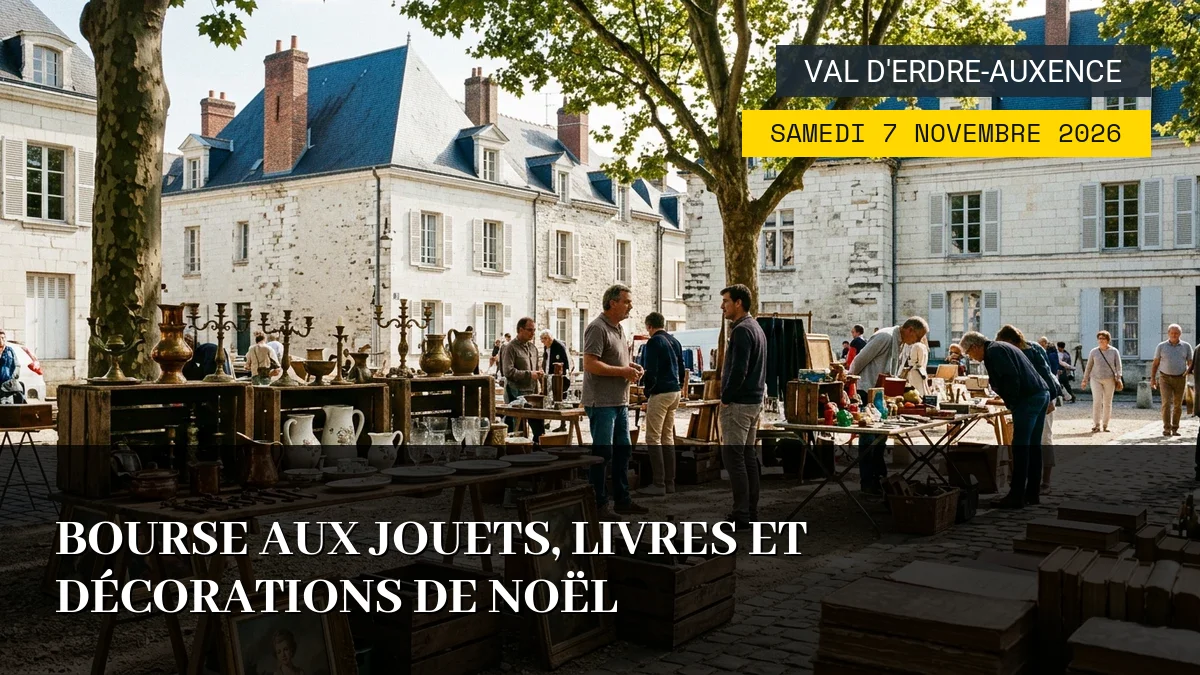 Affiche de l'événement : Bourse aux Jouets, Livres et Décorations de Noël – Samedi 7 Novembre 2026