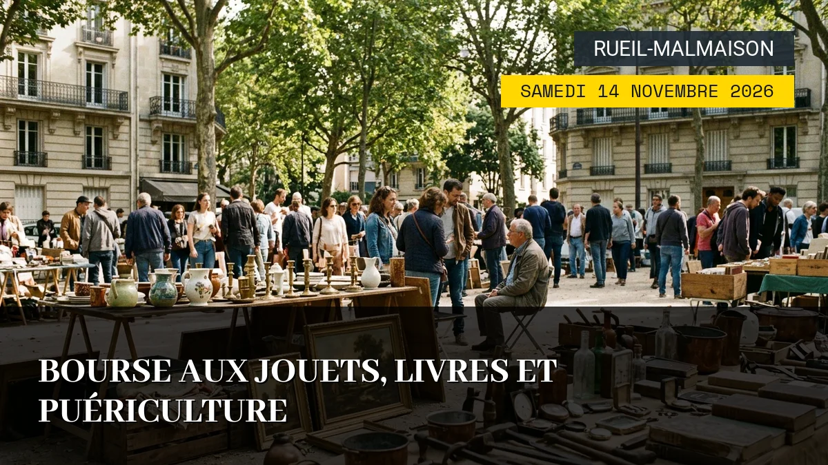 Affiche de l'événement : Bourse aux Jouets, Livres et Puériculture – Samedi 14 Novembre 2026