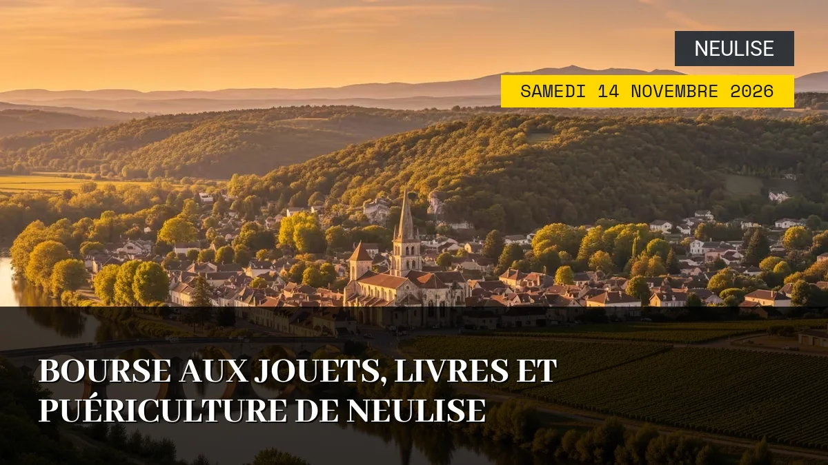 Affiche de l'événement : Bourse aux Jouets, Livres et Puériculture de Neulise – Samedi 14 Novembre 2026