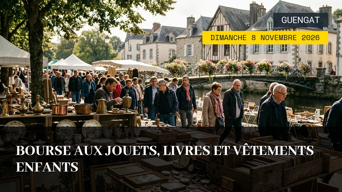 Affiche de l'événement : Bourse aux Jouets, Livres et Vêtements Enfants – Dimanche 8 Novembre 2026
