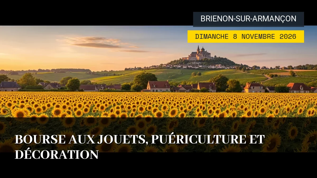 Affiche de l'événement : Bourse aux Jouets, Puériculture et Décoration – Dimanche 8 Novembre 2026