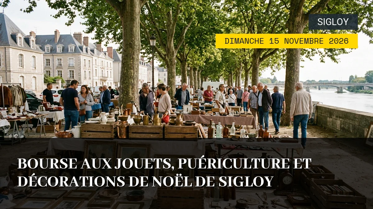 Affiche de l'événement : Bourse aux jouets, puériculture et décorations de Noël de Sigloy – Dimanche 15 Novembre 2026