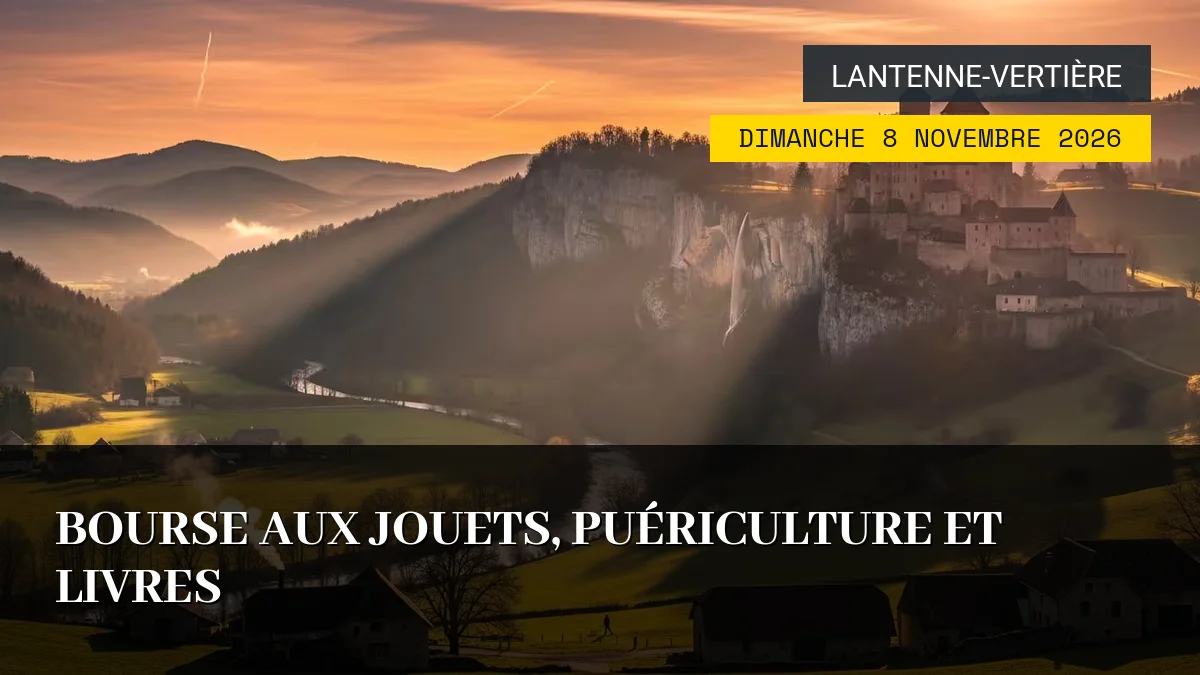 Affiche de l'événement : Bourse aux Jouets, Puériculture et Livres – Dimanche 8 Novembre 2026