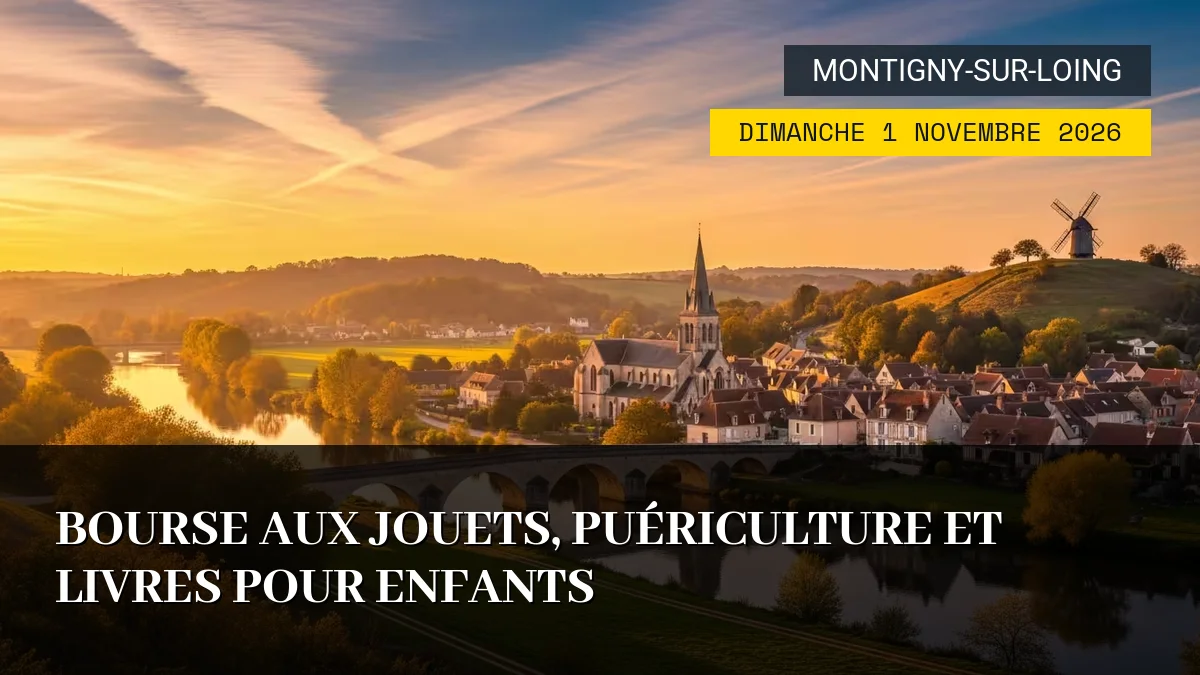 Affiche de l'événement : Bourse aux Jouets, Puériculture et Livres pour Enfants – Dimanche 1 Novembre 2026
