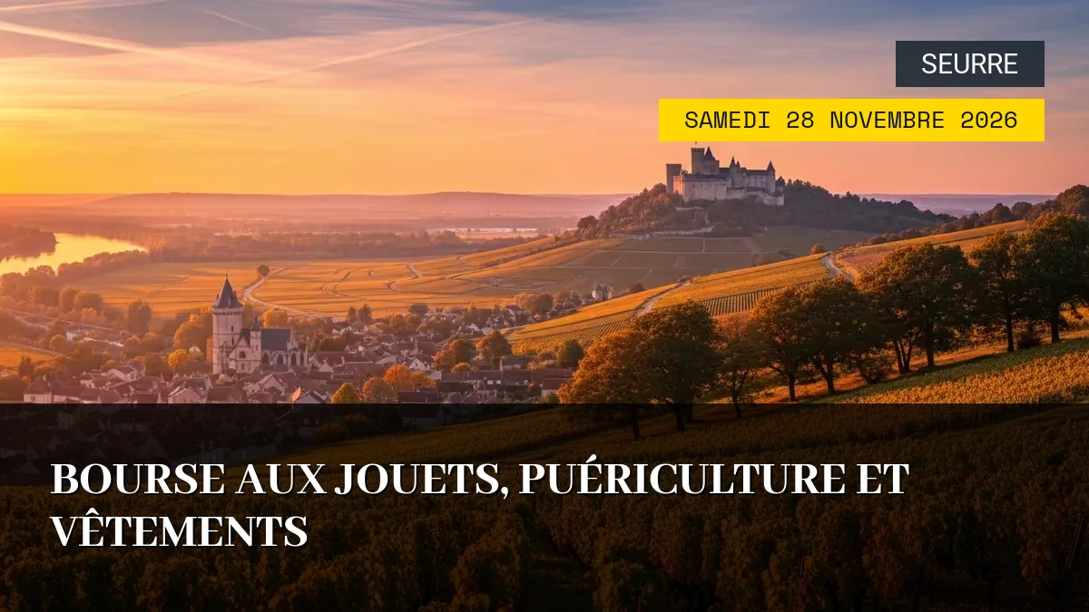 Affiche de l'événement : Bourse aux jouets, puériculture et vêtements – Samedi 28 Novembre 2026