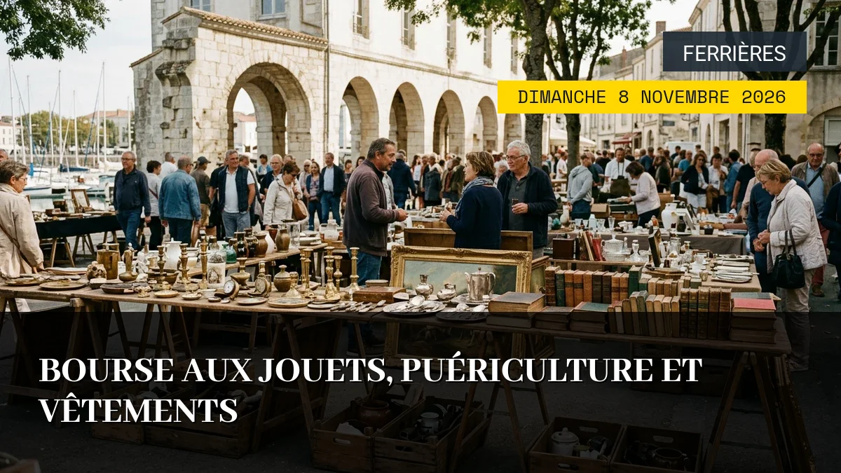 Affiche de l'événement : Bourse aux Jouets, Puériculture et Vêtements – Dimanche 8 Novembre 2026
