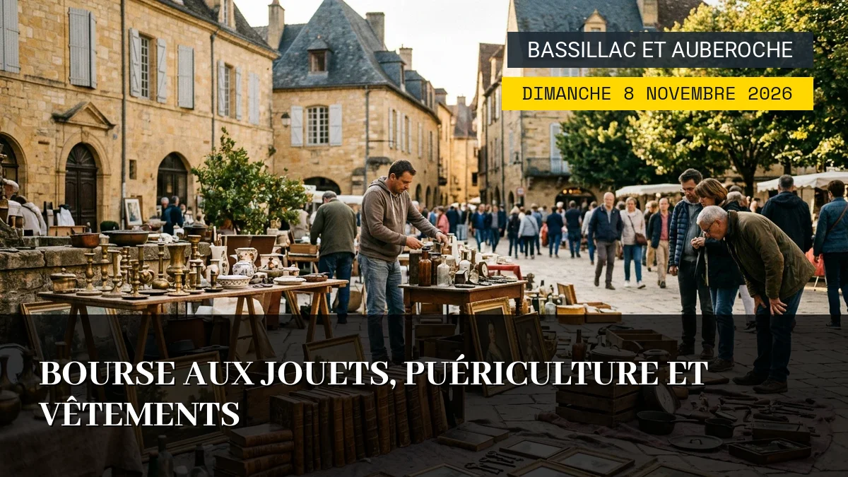 Affiche de l'événement : Bourse aux jouets, puériculture et vêtements – Dimanche 8 Novembre 2026