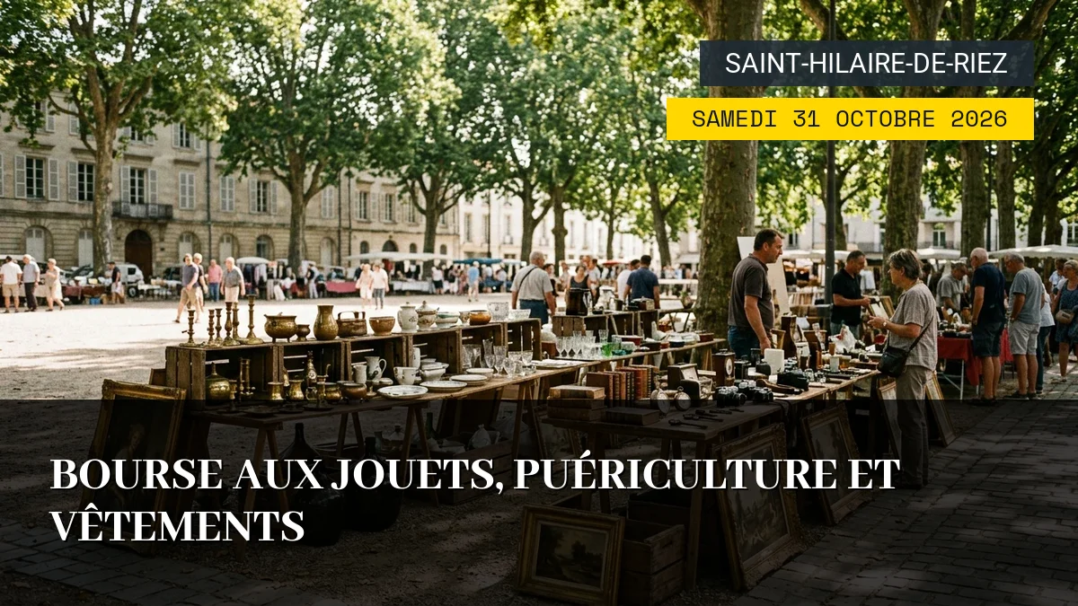 Affiche de l'événement : Bourse aux Jouets, Puériculture et Vêtements – Samedi 31 Octobre 2026