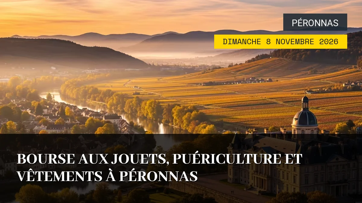 Affiche de l'événement : Bourse aux Jouets, Puériculture et Vêtements à Péronnas – Dimanche 8 Novembre 2026