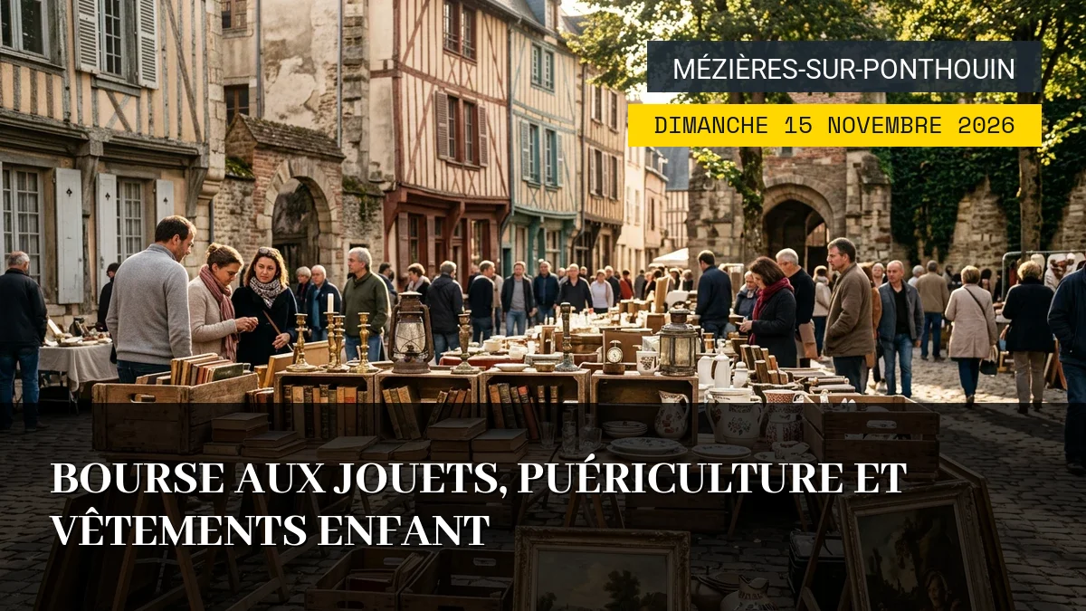 Affiche de l'événement : Bourse aux Jouets, Puériculture et Vêtements Enfant – Dimanche 15 Novembre 2026
