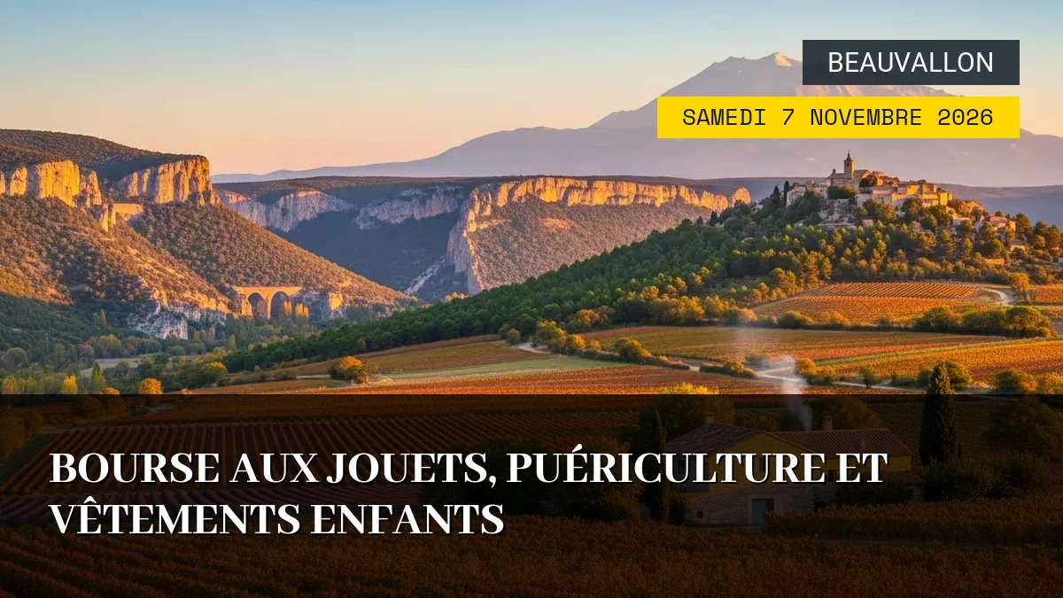 Affiche de l'événement : Bourse aux jouets, puériculture et vêtements enfants – Samedi 7 Novembre 2026