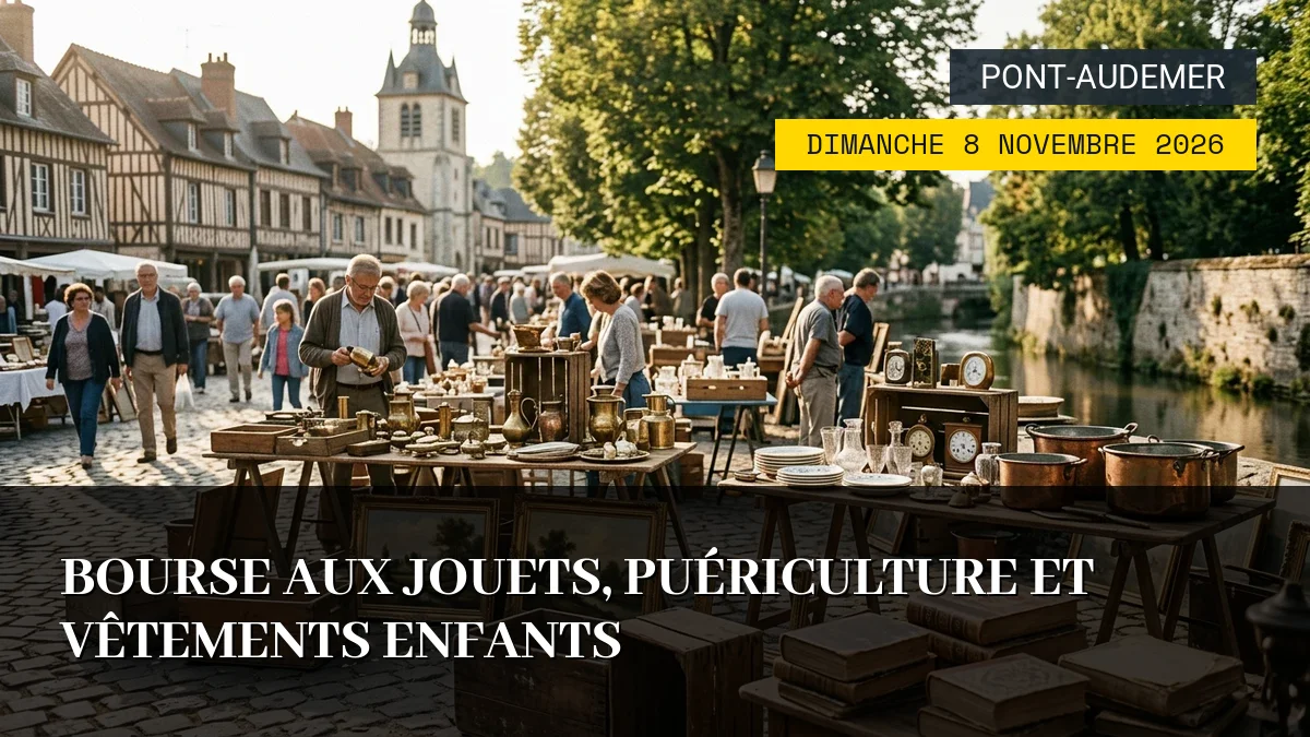 Affiche de l'événement : Bourse aux Jouets, Puériculture et Vêtements Enfants – Dimanche 8 Novembre 2026