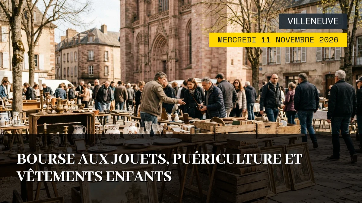 Affiche de l'événement : Bourse aux Jouets, Puériculture et Vêtements Enfants – Mercredi 11 Novembre 2026