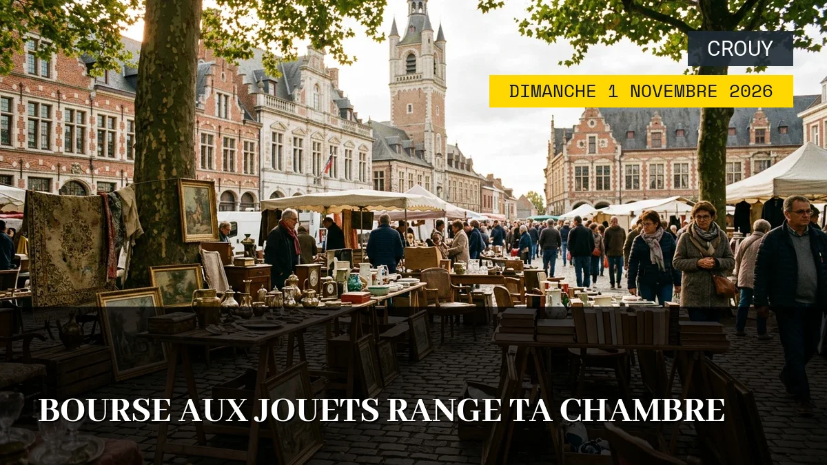 Affiche de l'événement : Bourse aux jouets Range ta chambre – Dimanche 1 Novembre 2026