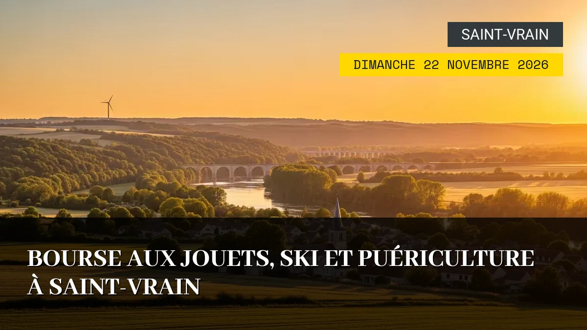 Affiche de l'événement : Bourse aux Jouets, Ski et Puériculture à Saint-Vrain – Dimanche 22 Novembre 2026