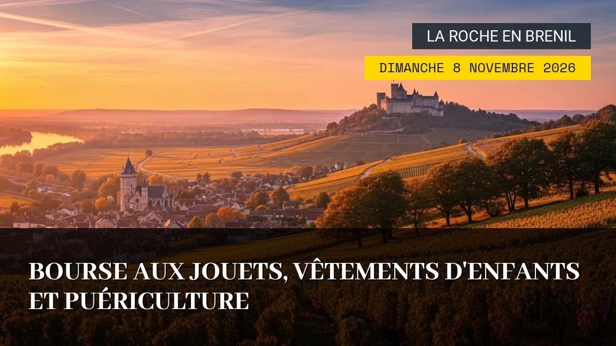Affiche de l'événement : Bourse aux Jouets, Vêtements d&rsquo;Enfants et Puériculture – Dimanche 8 Novembre 2026