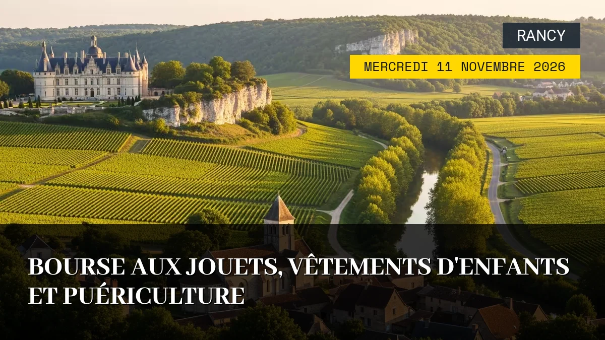 Affiche de l'événement : Bourse aux jouets, vêtements d&rsquo;enfants et puériculture – Mercredi 11 Novembre 2026