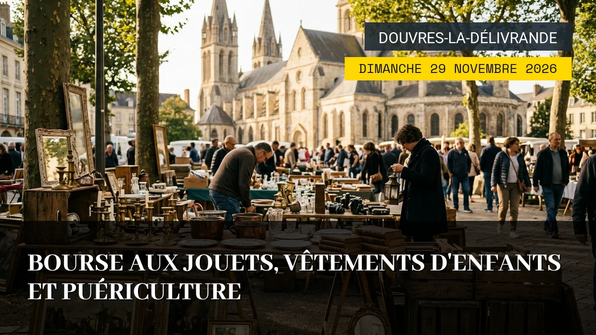 Affiche de l'événement : Bourse aux Jouets, Vêtements d&rsquo;Enfants et Puériculture – Dimanche 29 Novembre 2026
