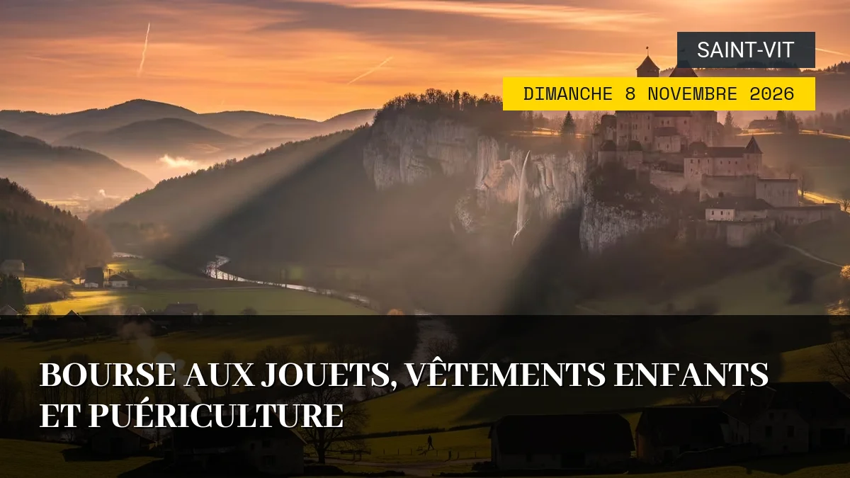 Affiche de l'événement : Bourse aux Jouets, Vêtements Enfants et Puériculture – Dimanche 8 Novembre 2026