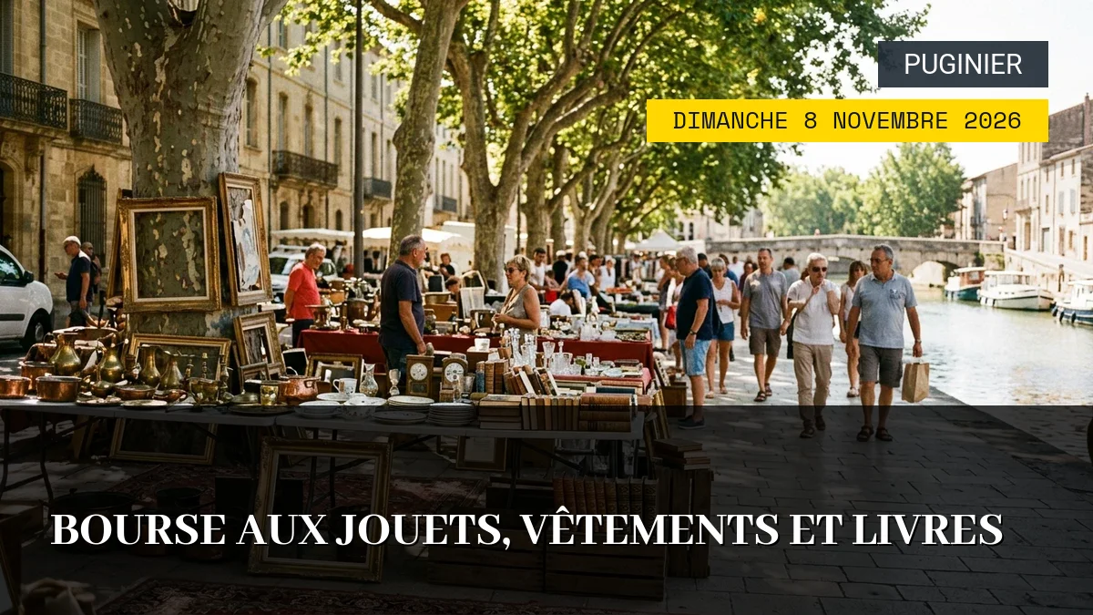 Affiche de l'événement : Bourse aux Jouets, Vêtements et Livres – Dimanche 8 Novembre 2026