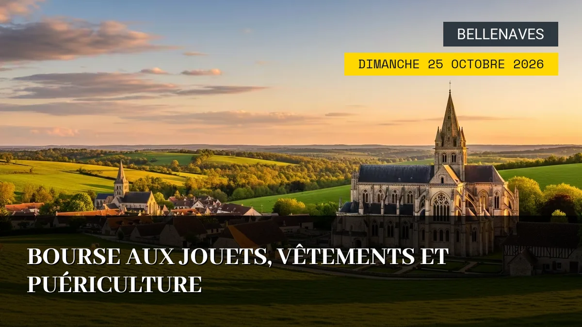 Affiche de l'événement : Bourse aux Jouets, Vêtements et Puériculture – Dimanche 25 Octobre 2026