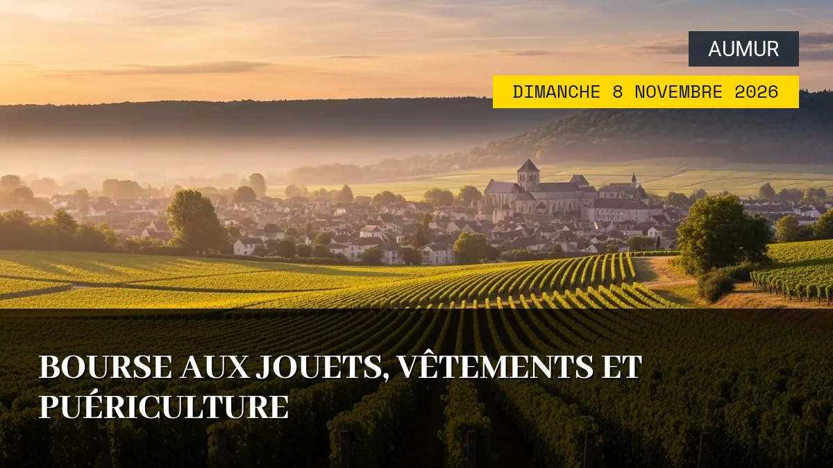 Affiche de l'événement : Bourse aux Jouets, Vêtements et Puériculture – Dimanche 8 Novembre 2026