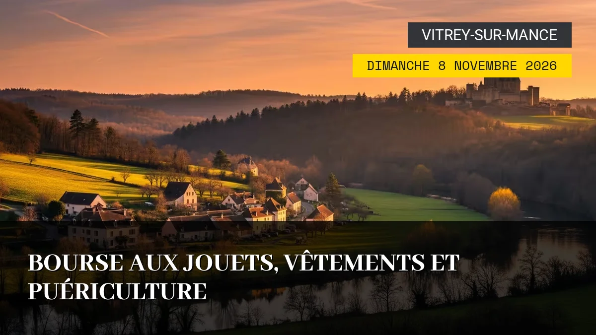 Affiche de l'événement : Bourse aux Jouets, Vêtements et Puériculture – Dimanche 8 Novembre 2026