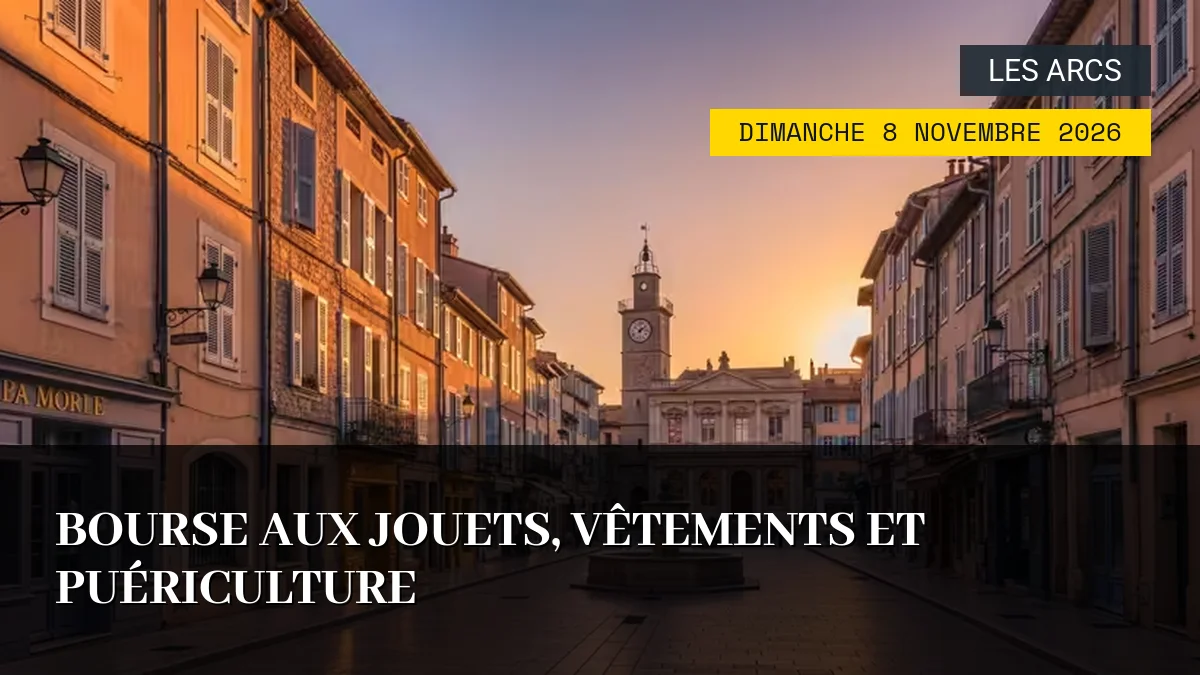 Affiche de l'événement : Bourse aux Jouets, Vêtements et Puériculture – Dimanche 8 Novembre 2026
