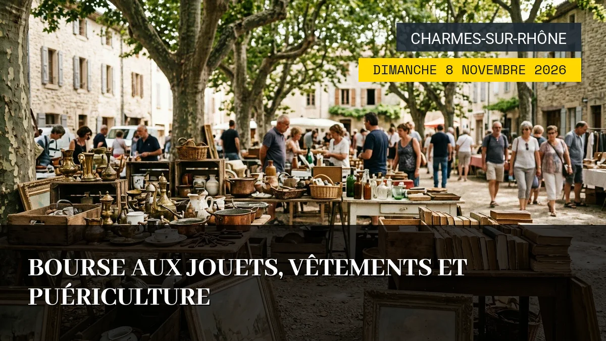 Affiche de l'événement : Bourse aux Jouets, Vêtements et Puériculture – Dimanche 8 Novembre 2026