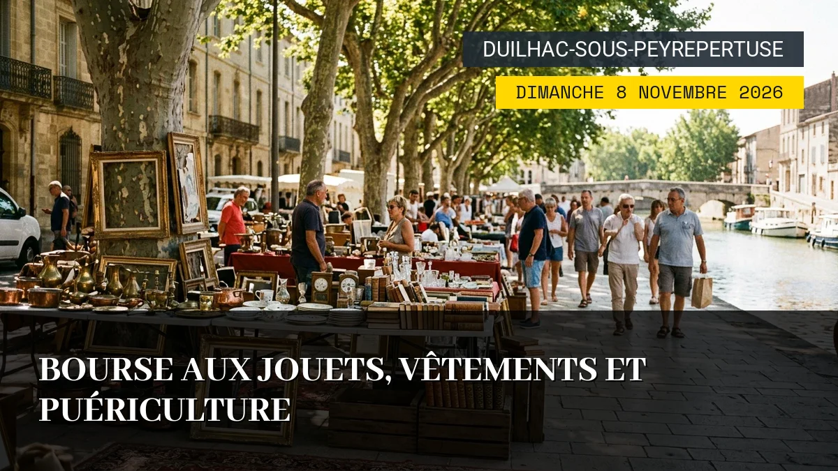 Affiche de l'événement : Bourse aux Jouets, Vêtements et Puériculture – Dimanche 8 Novembre 2026