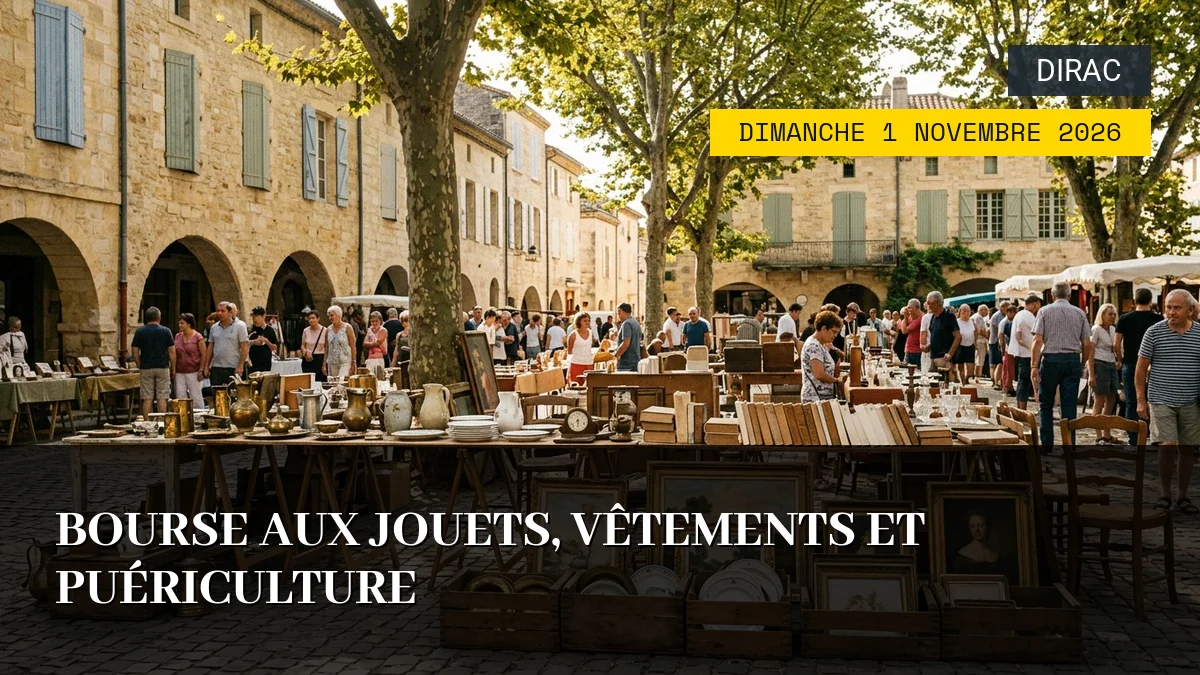Affiche de l'événement : Bourse aux Jouets, Vêtements et Puériculture – Dimanche 1 Novembre 2026