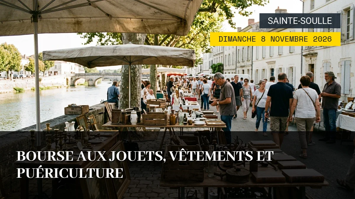 Affiche de l'événement : Bourse aux Jouets, Vêtements et Puériculture – Dimanche 8 Novembre 2026