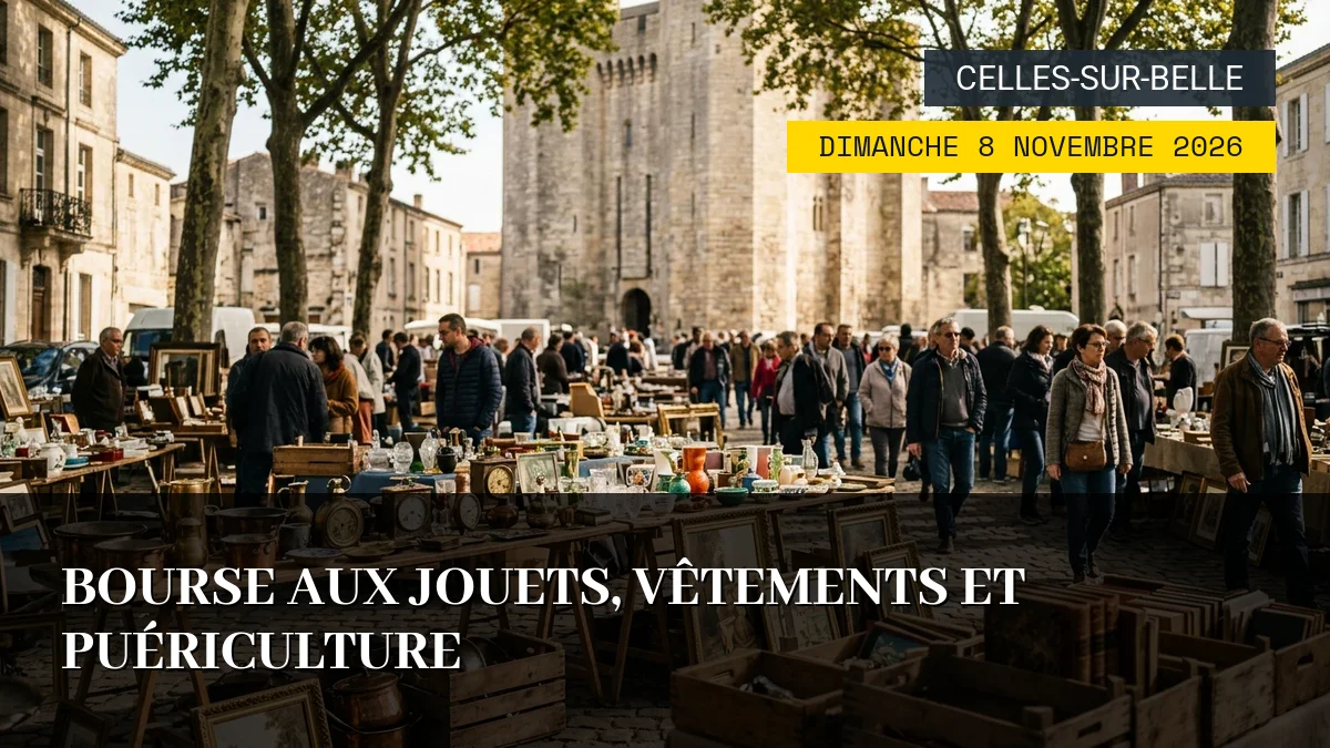 Affiche de l'événement : Bourse aux Jouets, Vêtements et Puériculture – Dimanche 8 Novembre 2026