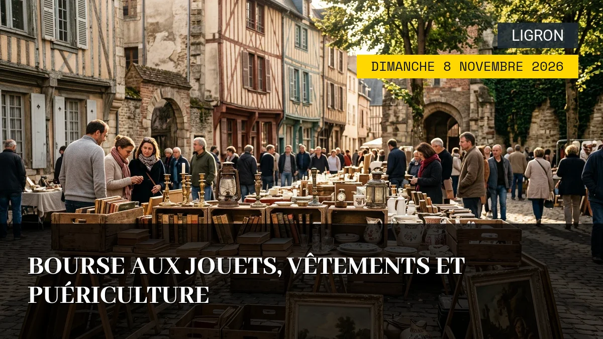 Affiche de l'événement : Bourse aux Jouets, Vêtements et Puériculture – Dimanche 8 Novembre 2026