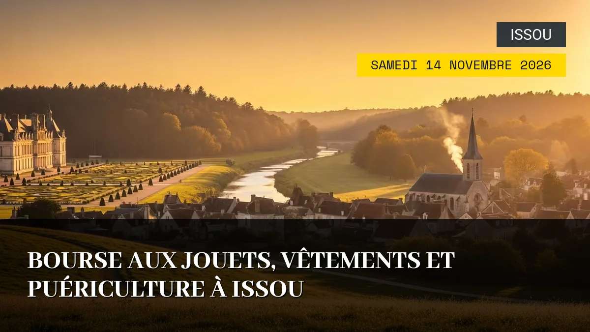 Affiche de l'événement : Bourse aux Jouets, Vêtements et Puériculture à Issou – Samedi 14 Novembre 2026