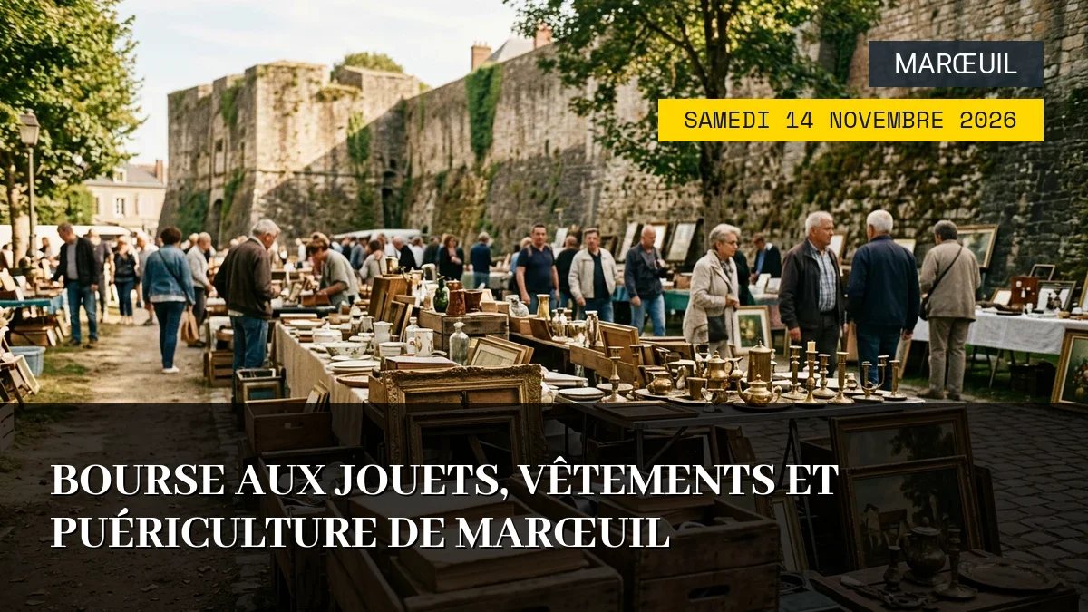 Affiche de l'événement : Bourse aux jouets, vêtements et puériculture de Marœuil – Samedi 14 Novembre 2026