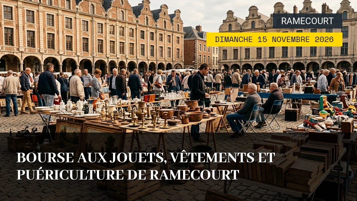 Affiche de l'événement : Bourse aux Jouets, Vêtements et Puériculture de Ramecourt – Dimanche 15 Novembre 2026