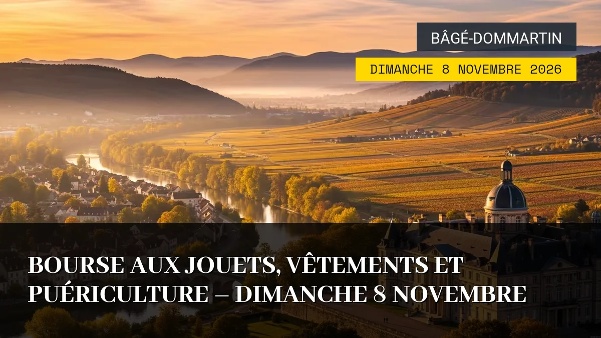Affiche de l'événement : Bourse aux Jouets, Vêtements et Puériculture – Dimanche 8 Novembre 2026
