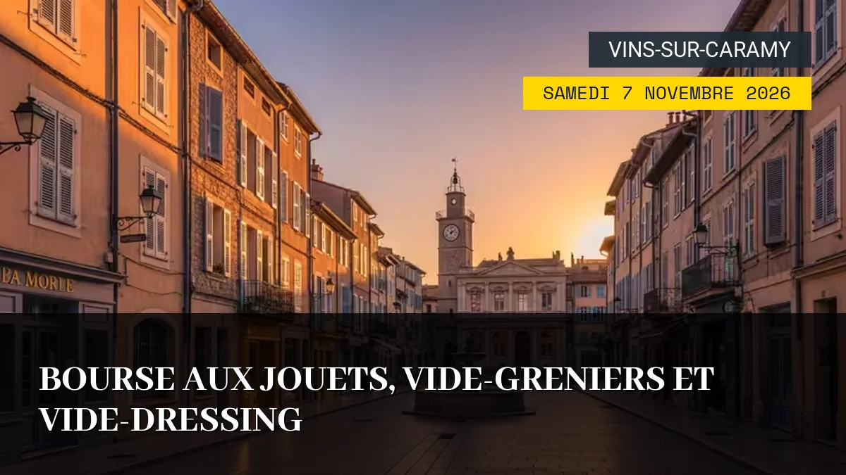 Affiche de l'événement : Bourse aux jouets, vide-greniers et vide-dressing – Samedi 7 Novembre 2026