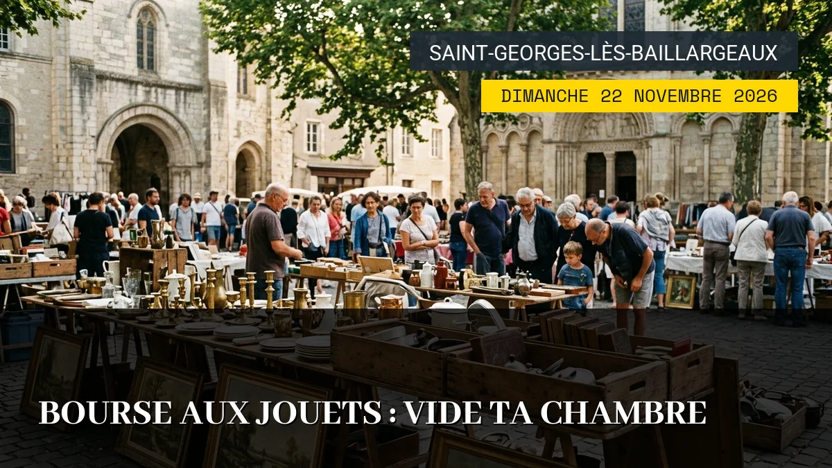 Affiche de l'événement : Bourse aux Jouets : Vide Ta Chambre – Dimanche 22 Novembre 2026