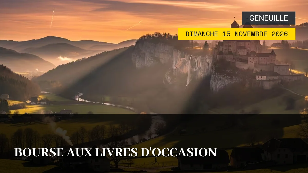Affiche de l'événement : Bourse aux Livres d&rsquo;Occasion – Dimanche 15 Novembre 2026