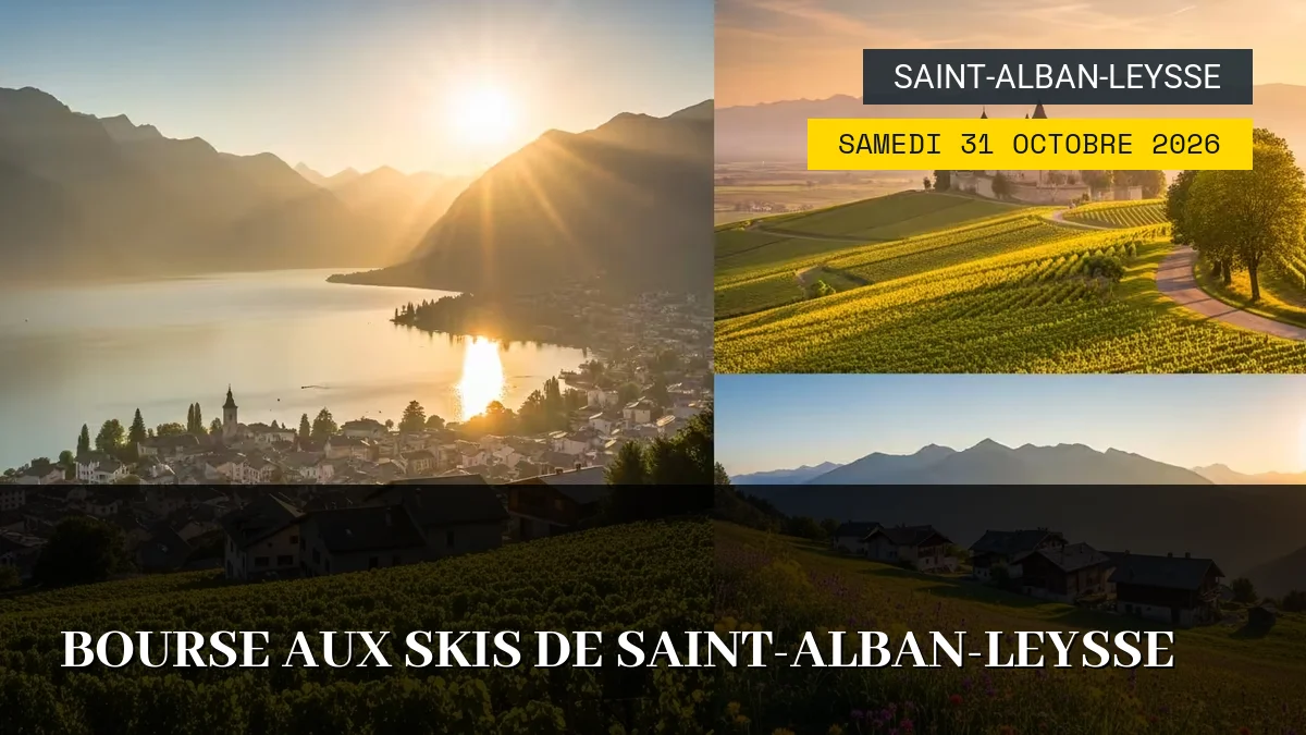 Affiche de l'événement : Bourse aux Skis de Saint-Alban-Leysse – Samedi 31 Octobre 2026